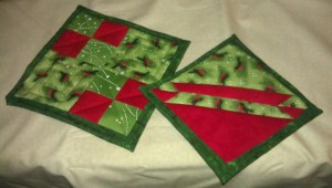 An Old Maids Rambler and a more traditional Four Patch Set