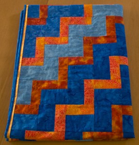 The dark orange is actually a combination of 3 different fabrics.