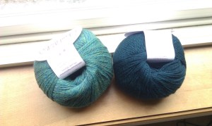 Future Luscious. The heathered color on the left is the main body color, with the darker as the trim.