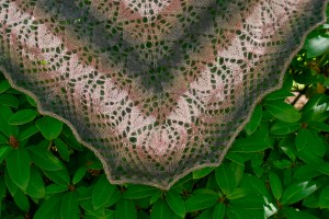 The mohair in the mix gives it a nice soft fuzz to the pattern.