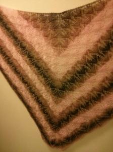 A shawl knitted for Sporks, but not on sporks. (which might be possible but probably insane)