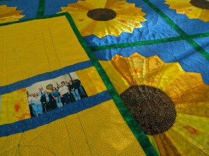 I did get a bit lucky in places where I quilted through the picture rail.