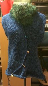 Just needs some seaming, sleeves and a good blocking!