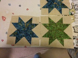 A Green and two blues