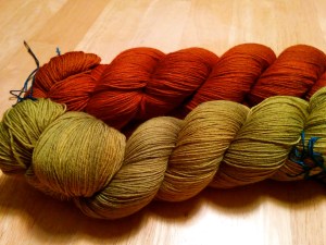 Colorways are Paradise Valley and La Cantante in Mithril (laceweight) from The Verdant Gryphon.