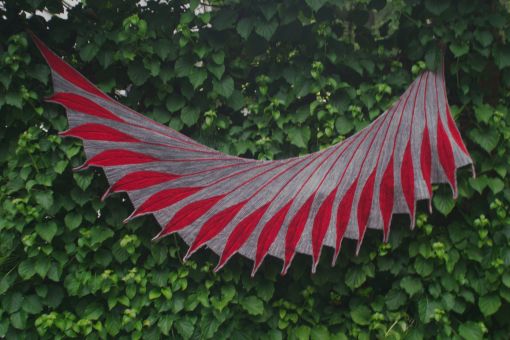 Climbing Hydrangeas - the bird perch-able shawl model.  