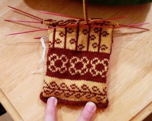 This is how it looks when you are working with your double points....