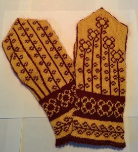 Sunshine yellow and brick red flowers, to combat the winter greys and whites.