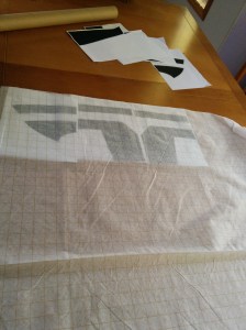 My block print was four letter pages wide.