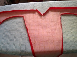 Ironing in my edges on the big piece.