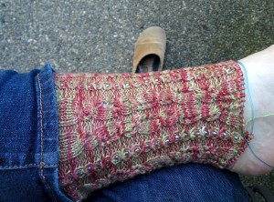 This yarn has some cashmere in it. I'm going to feel like I have fancy feet!